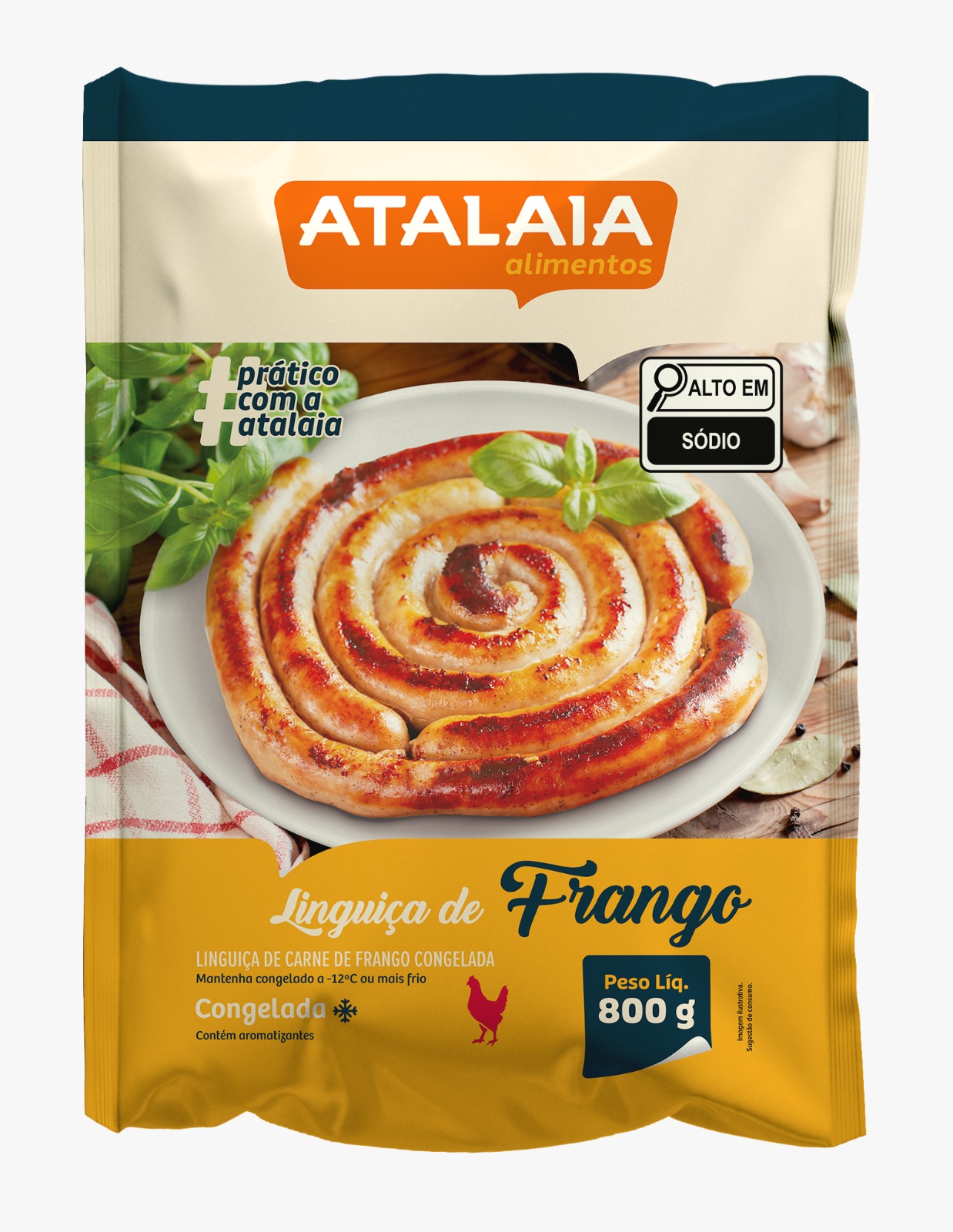 Linguiça de Carne de Frango Atalaia - Congelado